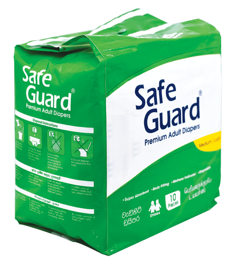 Safe Guard Premium Adult Diapers 10 Pieces ~ Chemist365.lk